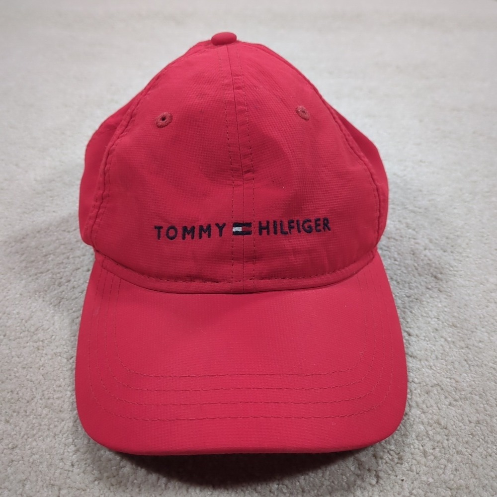Tommy Hilfiger Hat Cap Red Strap Back Adjustable Baseball Unisex